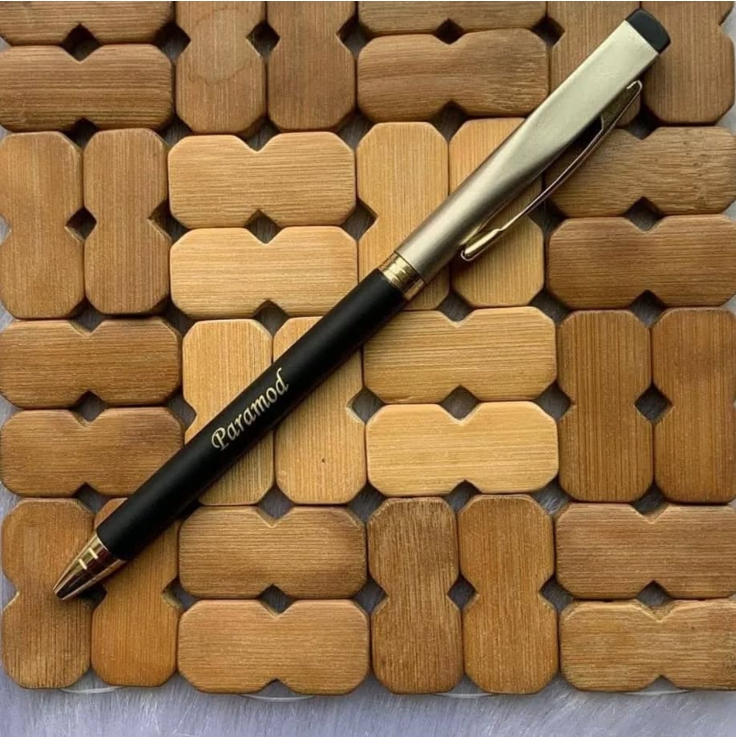 Personalized Black Satin Finish Ball Pen | Magnetic Cap | Custom Name Engraving | Elegant Office & Gift Pen | Blue Ink