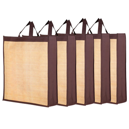 Etchvara Reusable Gift Bags with Matte Finish | Pack of 5 (17.5x15.5x5 inches)