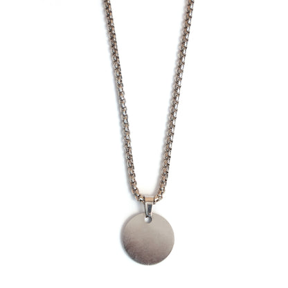 Personalized Stainless Steel  Pendant Necklace | Custom Engraved Name | Gold, Rose Gold, Black & Silver | Stylish Gift for Men & Women