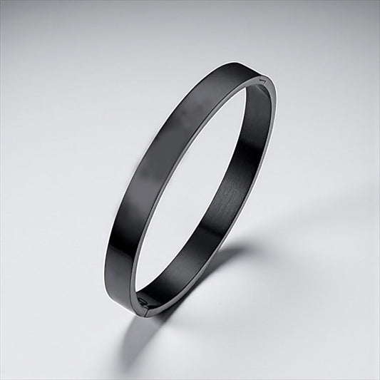 Personalized Oval Bangle Bracelet | Seamless Hinged Cuff | Name Engraved | Unisex Gift Jewelry