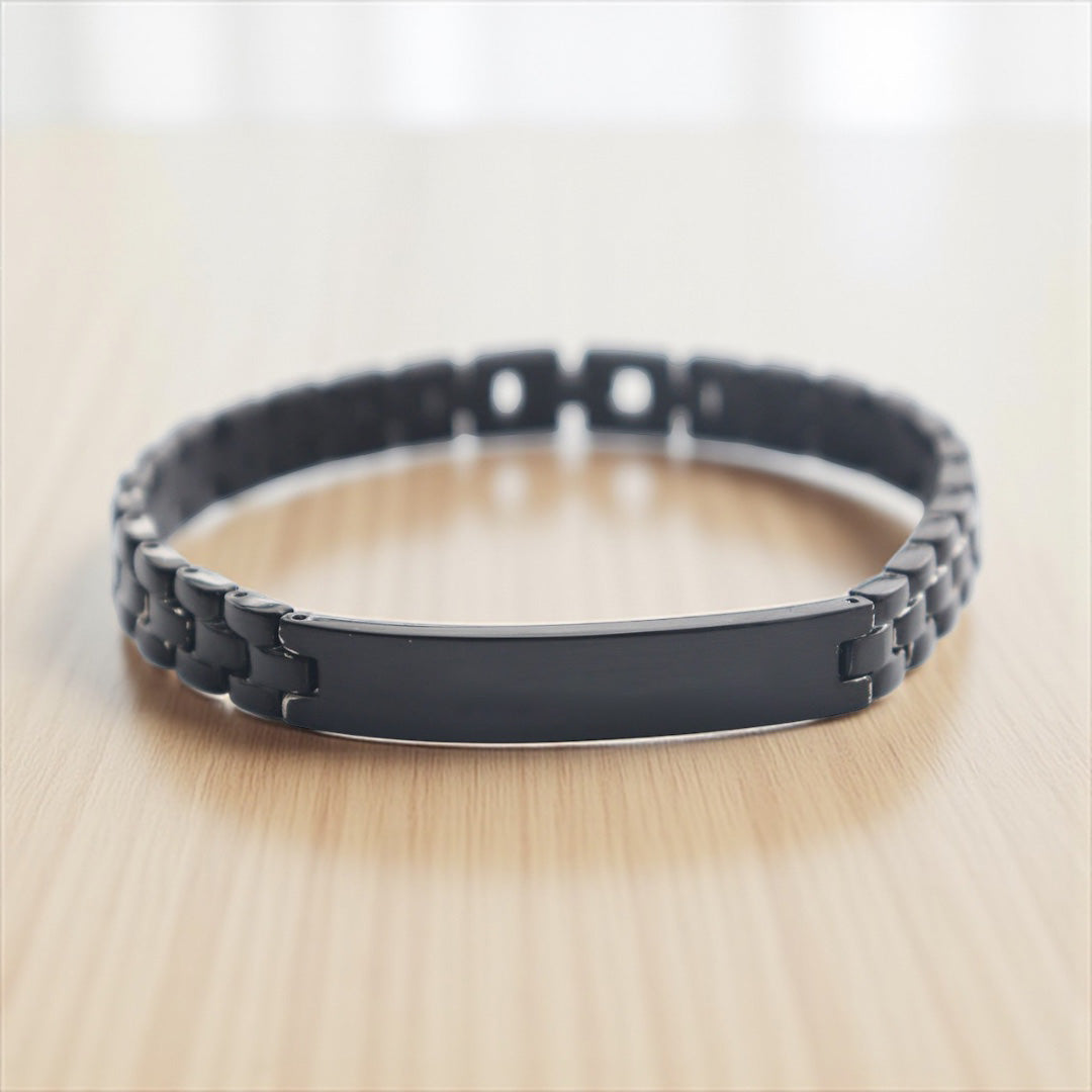 Personalized Stainless Steel Name Bracelet | Custom Engraved | Unisex Gift Jewelry