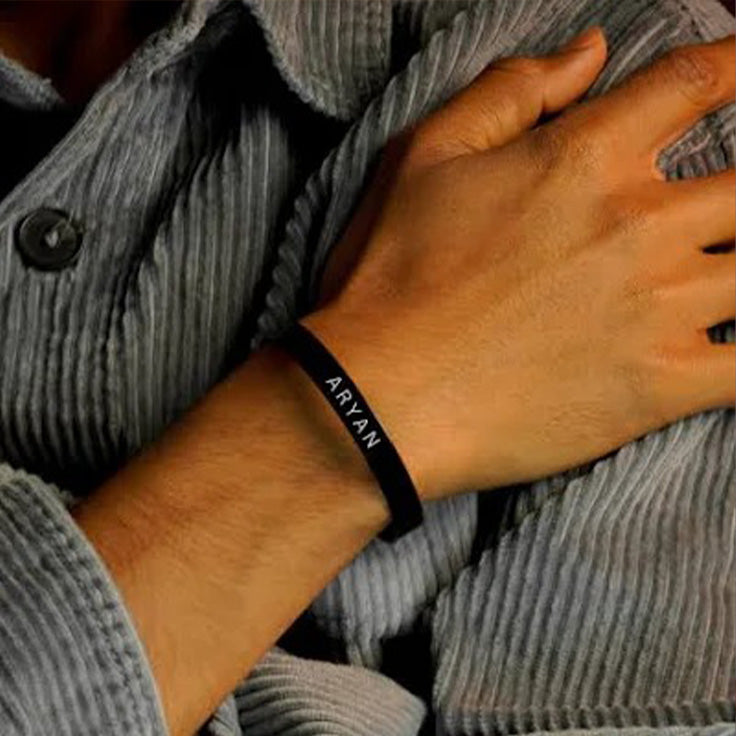 Personalized Stainless Steel Engraved Bracelet | Adjustable Name Bracelet | Gift for Him & Her